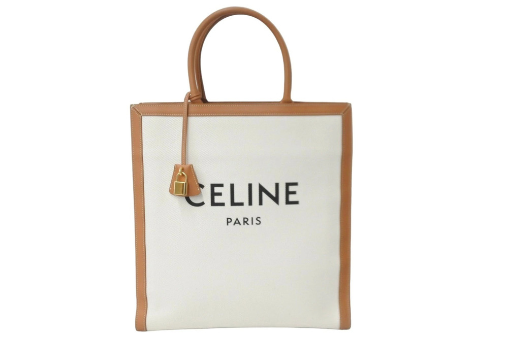 Celine Vertical Cabas Tote Bag Canvas